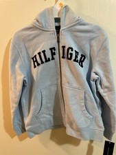 TOMMY HILFIGER Girls Light BlZip Hoodie Sweater Size: 7 NWT 42.50