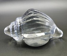 Clear Glass Sea Shell Paperweight Beach House Decor Seashell