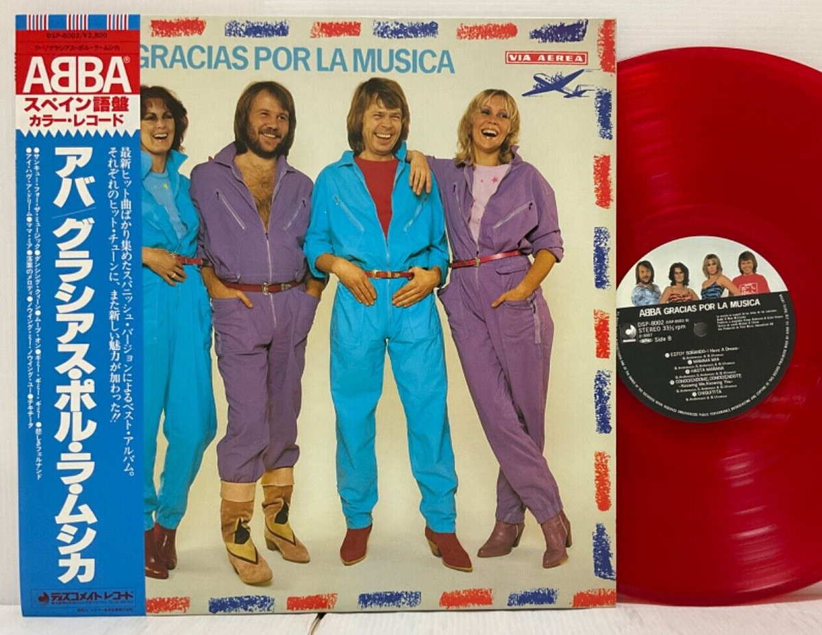 国内盤！ABBA/アバ/ GRACIAS POR LA MUSICA/ 1980 ABBA - GRACIAS POR LA MUSICA LP 1980 JAPAN PRESS RED COLOR
