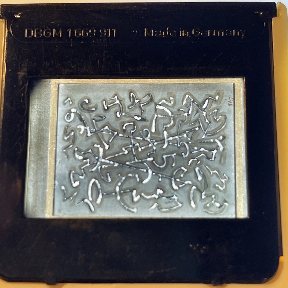 Diapositiva Mark Tobey "Tránsito" Expresionismo Abstracto 35mm Foto 3 de 3