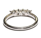 14k white gold .51ct SI1-2 H princess diamond wedding band ring 2.1g 6.75 — photo 5
