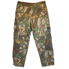Walls Pants Mens Medium 34 -36 Regular Realtree Hardwood Camo Double Knee Vtg