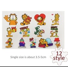 1 Piece Cartoon Cat 12 images UV DTF sheet, Transfer Stickers smooth surfaces