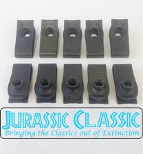 Ford 1946-1980 10pk 1/4-20 guardabarros extruido tuercas en U clips capó carrocería panel guantera