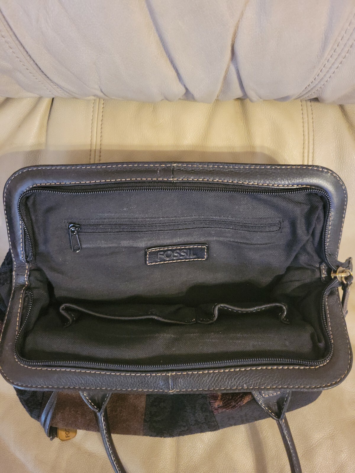 FOSSIL WOMEN'S MULTICOLOR PATCHWORK POCKETS CARPE… - image 3