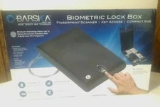 Barska Biometric Lock Box W/ Fingerprint Scanner Portable Weapon Passport Cash