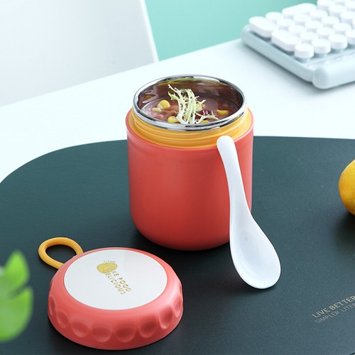 Termo portátil caja de almuerzo frasco de acero inoxidable recipiente taza de sopa aislada de alimentos - Imagen 2 de 18