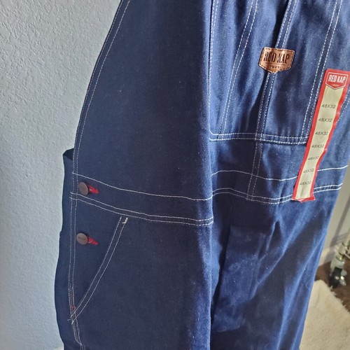 Red Kap Men's Denim Bib Overall 48X32 - Picture 7 of 13