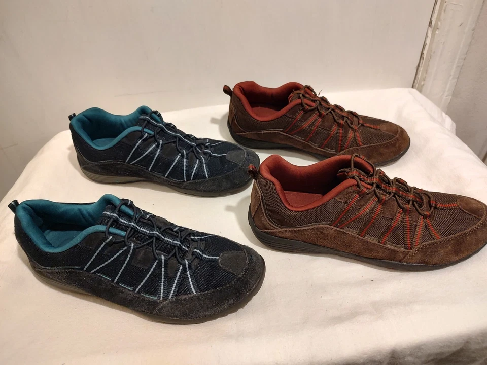 2 ZAPATILLAS CROFT & BARROW BORGOÑA/MARRÓN Y AZUL/VERDE AZULADO MUJER TALLA 6 MED Foto 3 de 4