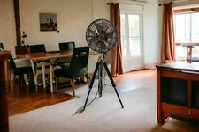 Vintage Brass Vintage Reproduction electric floor fan with Tripod Antique