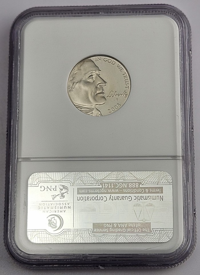 2005 S San Francisco Proof Jefferson Ocean View Nickel 5c NGC PF 69