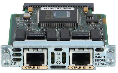 Cisco - VWIC-2MFT-E1 - 2Port E1 Multiflex Voice/WAN Interface Card - 2 Mbps