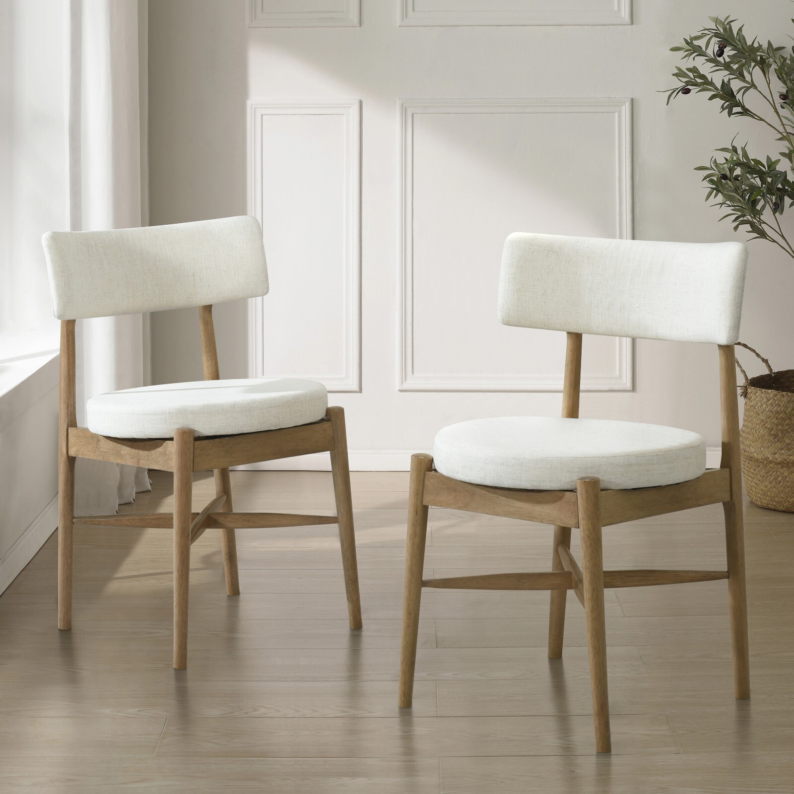 Modern Upholstered Dining Chairs Kitchen Dining Room, Set of 2
