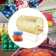 Large Raffle Drum Lottery Spinning Drawing Ping-pong Balls Raffle Drum Casinos
