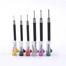 Timelab 6PC Set Swivel Type Watch Repair Screwdriver Flat Head Blade 0.8mm-2.0mm