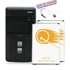 For LG Phoenix 3 M150 AT T Replacement Upgraded Battery 2x 3220mAh USB Charger