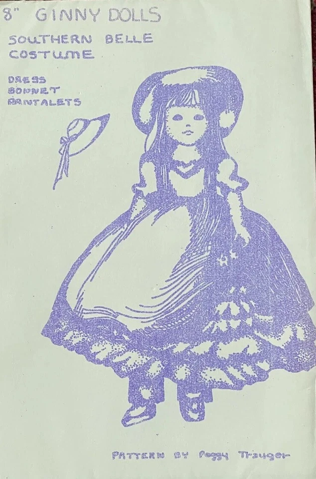 De Colección 8" Muñeca Ginny Belle Southern Belle Disfraz Vestido Costura Patrón Peggy Trauger Foto 2 de 3