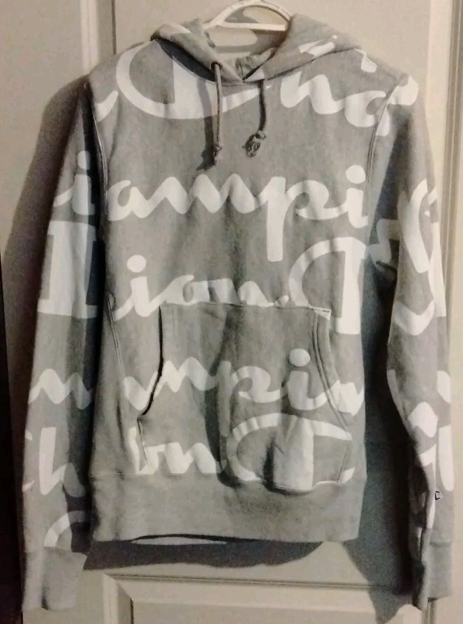 CHAMPION REVERSE WEAVE BIG SPELLOUT ALL OVER PRINT HOODIE CHAMPION REVERSE WEAVE BIG SPELLOUT ALL OVER PRINT HOODIE