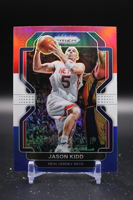 Jason Kidd, New Jersey Nets, 2021-22 Panini Prizm, Red White Blue