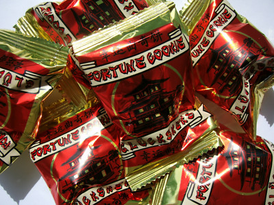 40 Glückskekse einzeln in folie -fortune cookie- Weissagungen im Weizenkeks