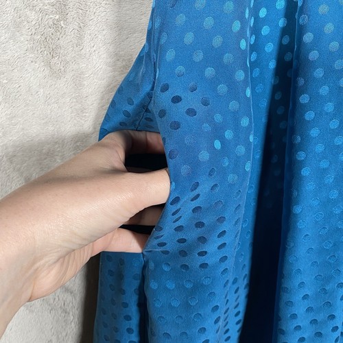 Banana Republic 100% Silk Tea Dress Women’s 8P Polka Dot Pin Up Retro 40s 50s - Picture 10 of 16
