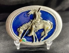Vintage End of the Trail Belt Buckle Great American Buckle Co 1982 Serial # 352