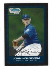 2007 Bowman Chrome Draft Prospects John Holdzkom RC Auto New York Mets #DP21