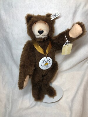 12” Steiff Alpaca Brown Teddy Bear “Dicky” Club 1996 Jointed W