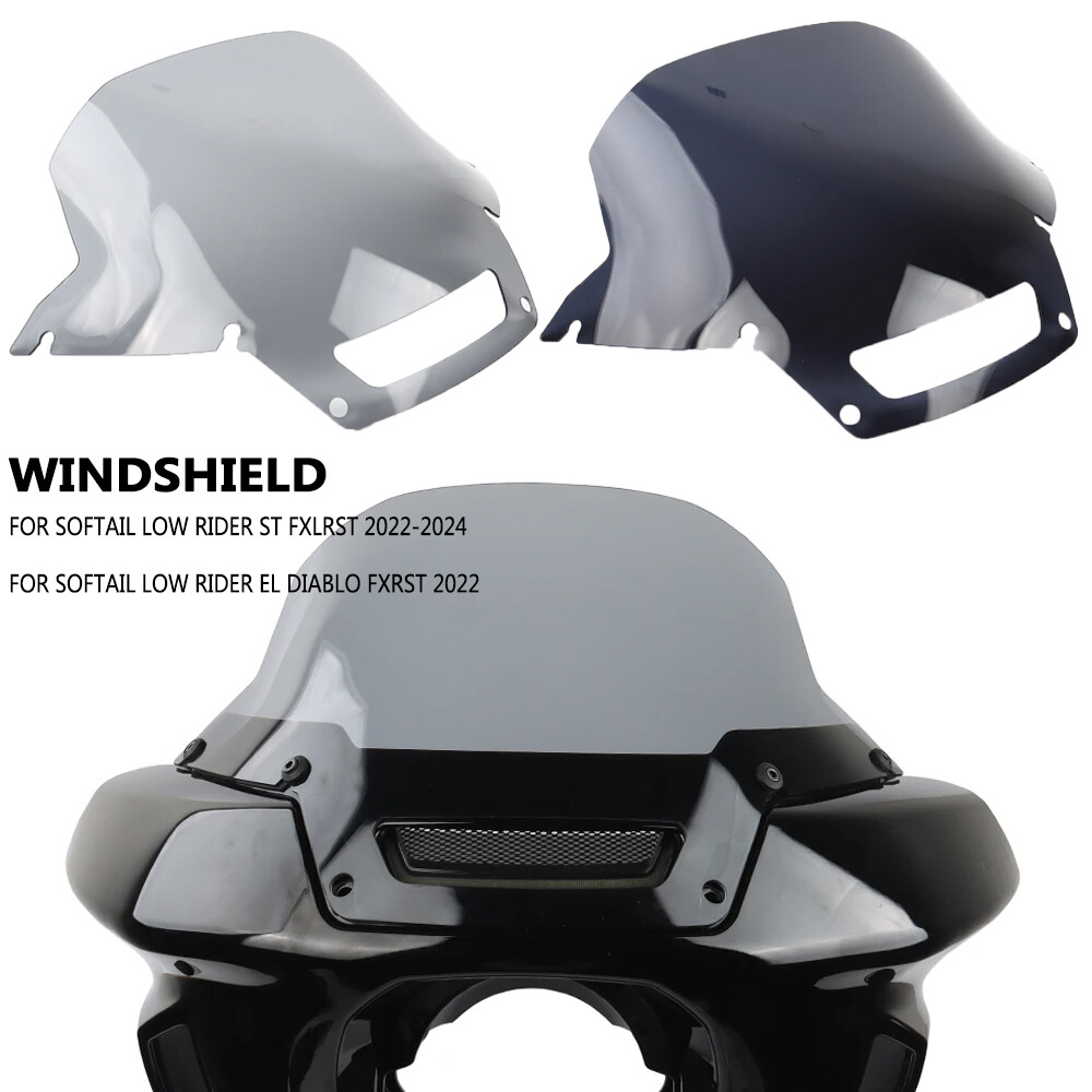 Pro Ride Low Windshield Lowrider St 15 Inch Windshield For Harley Softail Low Rider ST FXLRST ...