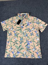 Bad Birdie Polo Shirt Men's Size XL Flora Fiesta UPF 50 Core Polo