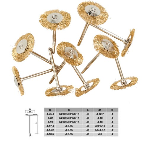 10pcs Copper Steel Wire Wheel Brush Polishing Wheels Kits Set For Rotary Tools - Picture 6 of 12