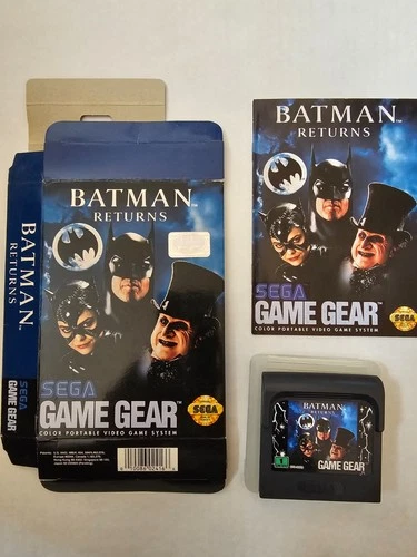 Batman Returns - Sega Game Gear, 1992 - Cartridge, Box & Manual *Untested*