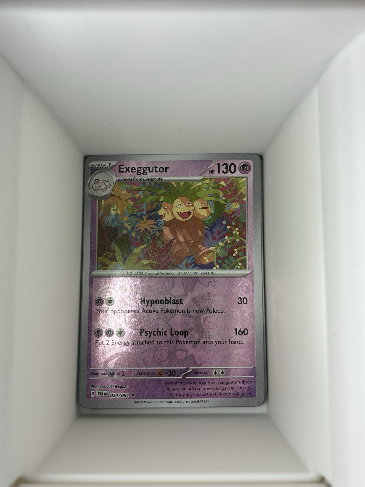 Exeggutor 024/091 Reverse Holo Rare Pokemon Paldean Fates PAF. D24