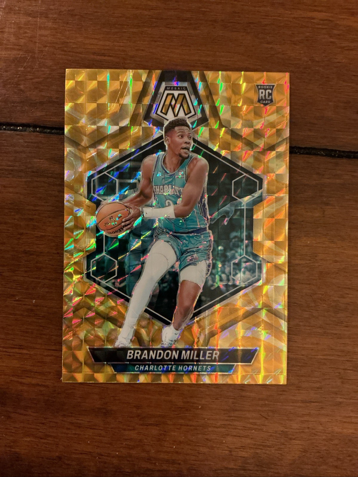 2023-24 Panini Mosaic - Brandon Miller #202 Reactive Yellow Mosaic Prizm (RC)