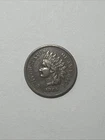 1865 Indian Head Cent Penny, US 1c Copper Type Coin