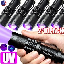 10X UV Ultra Violet LED Flashlight Blacklight Light 395 NM Inspection Lamp Torch