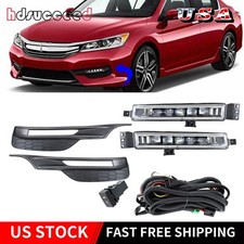 For 2016-2017 Honda Accord Sedan 4dr Fog Light Lamp Assy Wswitch Kit Front Pair For 2016-2017 Honda Accord Sedan 4dr Fog Light Lamp Assy Wswitch Kit Front Pair