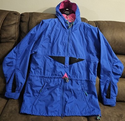 Vintage 80's Helly Hansen 1/2 Zip Anorak Windbreaker Jacket Blue Size Medium 