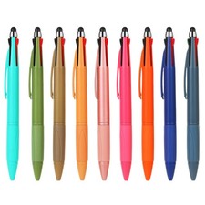 Multicolor Pen in One Multi Color Pens with Stylus Black, Blue, Red, Green