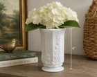 Vintage Westmoreland White Milk Glass Paneled Grape Footed Celery Vase