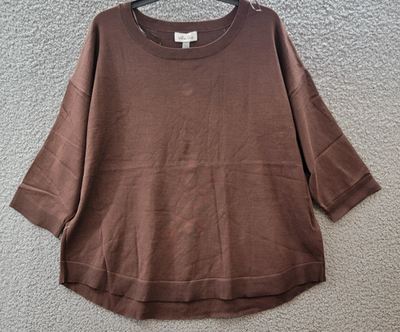 Melissa Paige Plus Size Button-Back Dropped-Shoulder Sweater 1X