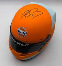 Alain Prost signed McLaren Gulf Retro 1:2 Helmet (signed on Helmet) + COA