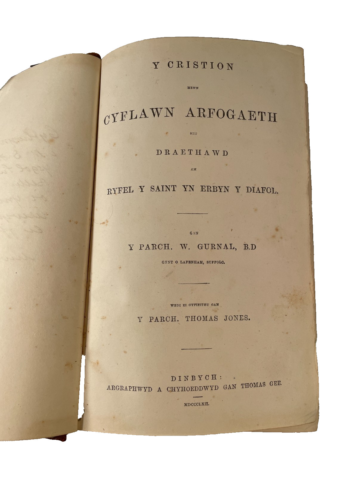 Cyflawn Arfogaeth, The Christian in complete armour, by Rev. Wm Gurnall, c1862