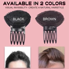 2 X Invisible Fluffy Sponge Hair Clip Front Hair Volume Base Puff Cushion Clips 