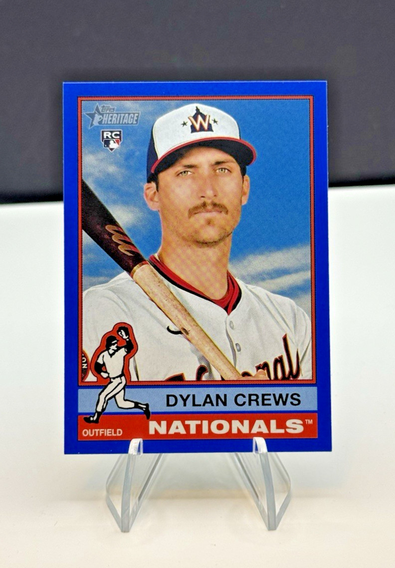 2025 Topps Heritage - Dylan Crews Rookie #247 Dark Blue Border Nationals RC
