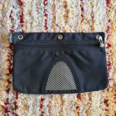 Vintage Nike x Mead Black Grey Zipper Pencil Pouch VTG
