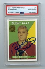 2001-02 Topps Archives BOBBY HULL Rookie RC Auto PSA / DNA AUTHENTIC - HOF