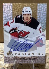 2024-25 SP Authentic PAGEANTRY Yegor Sharangovich AUTO New Jersey Devils