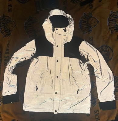 Supreme x North Face MOUNTAIN PARKA REFLECTIVE SILVER BLACK 3M Medium Jacket