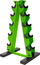 CAP Barbell A-Frame Dumbbell Weight Rack | Color Series Green 